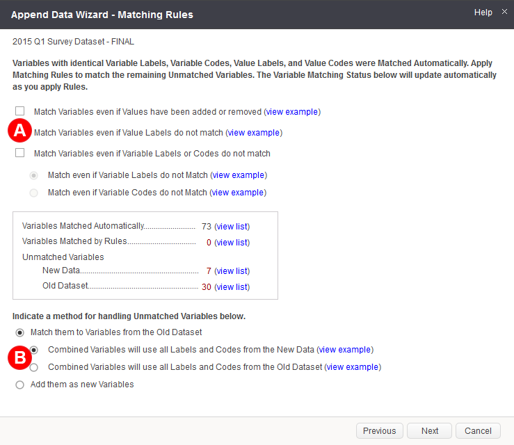 MarketSight Appending Respondents Matching Variables