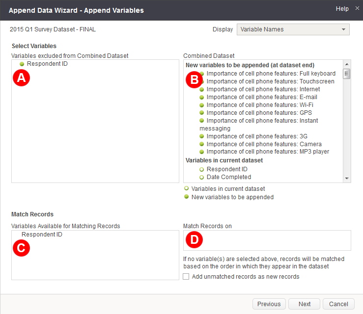 MarketSight Append Variables